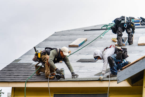 Professional Gutter Installation technician working in Williamsville, NY
